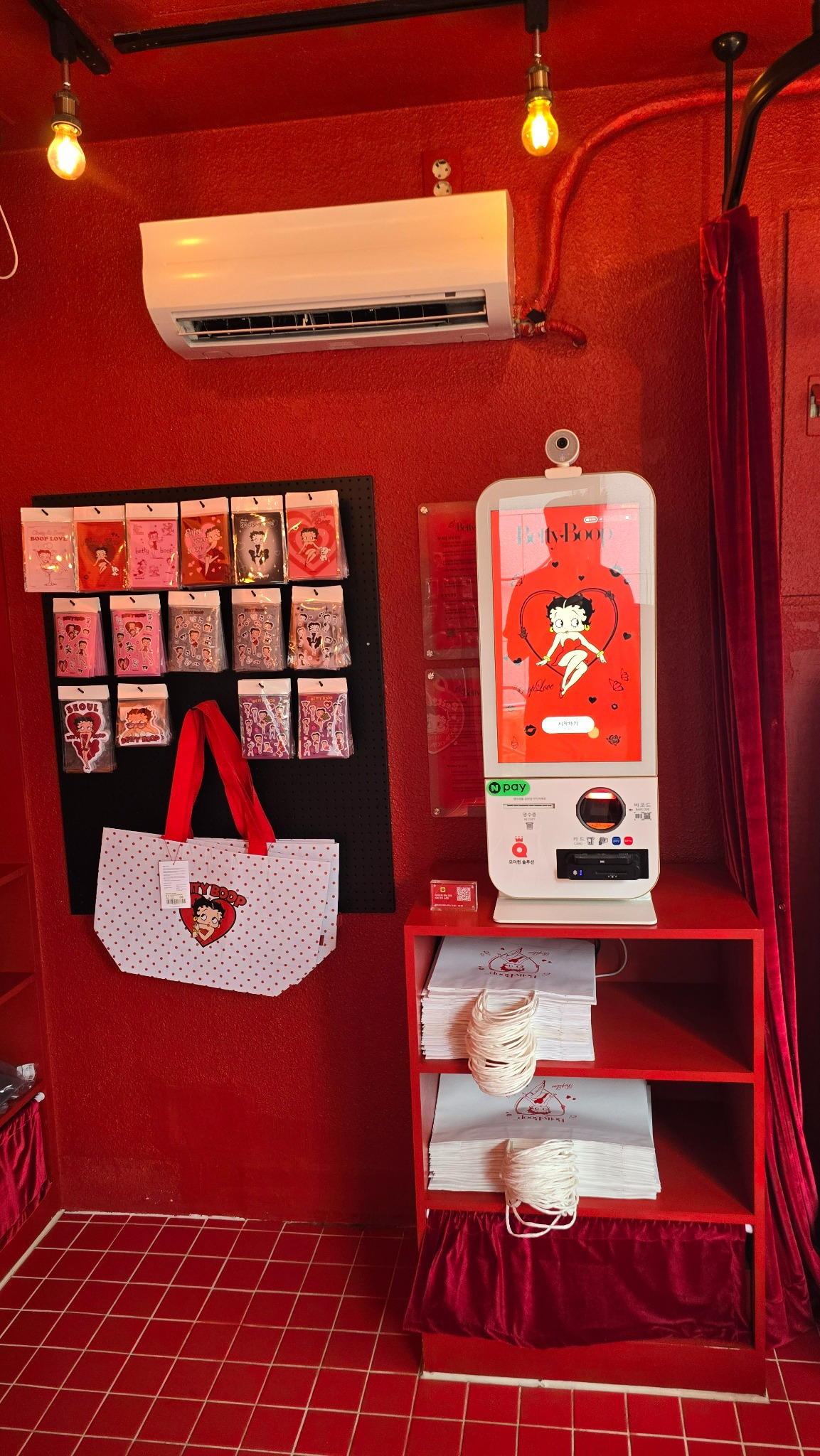 Self-service payment kiosk inside an unmanned fashion shop in Samcheong-dong